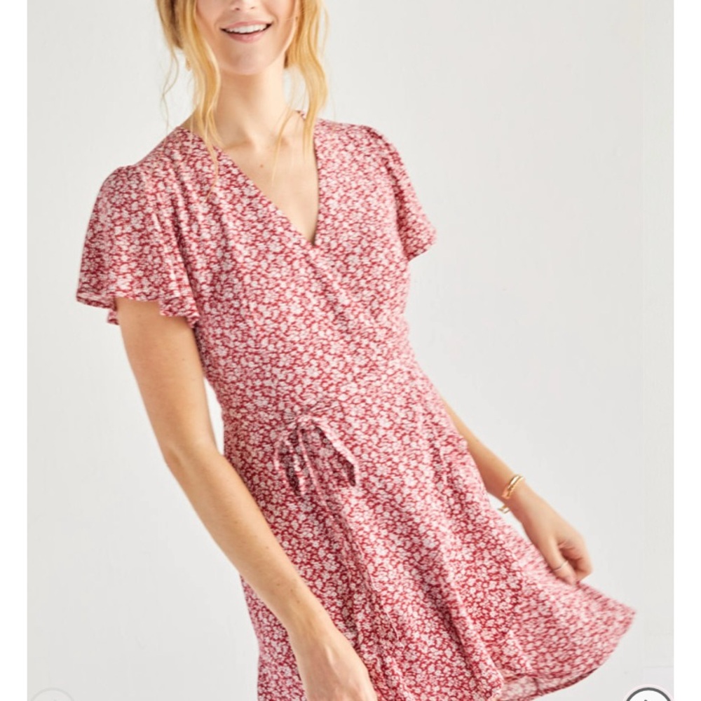 Miami Pink Ruffled Wrap Sundress - Picture 3 of 12